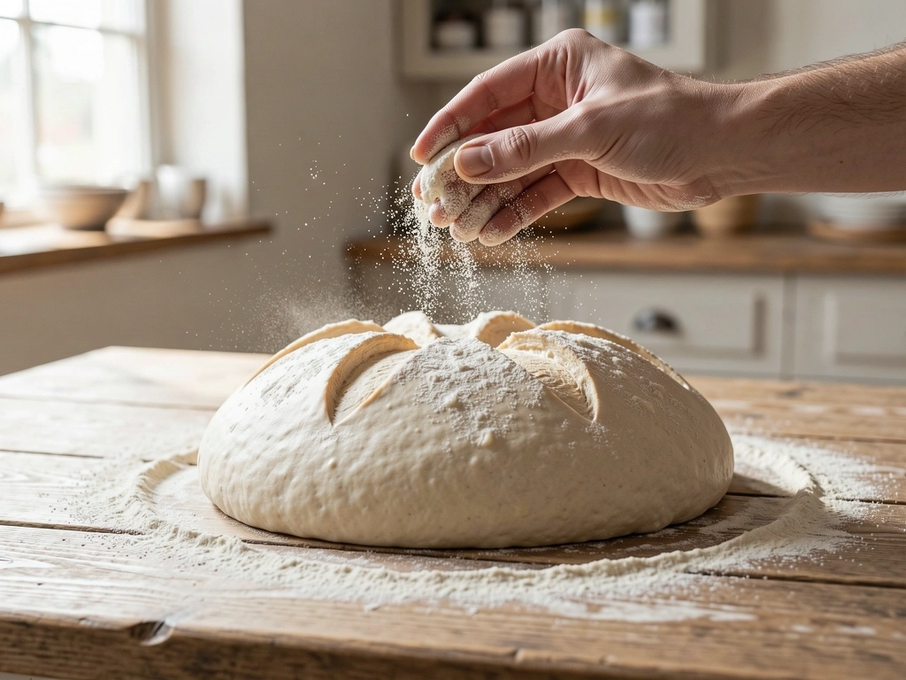Frisches Sauerteigbrot Vorbereitung